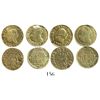 Image 1 : Lot of 4 Spain (Madrid and Seville) bust 1/2 escudos, Ferdinand VI and Charles III, as follows: Madr