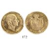 Image 1 : Madrid, Spain, 25 pesetas, Alfonso XII, 1881-MSM, 18-81 inside 6-point stars, encapsulated PCGS MS63