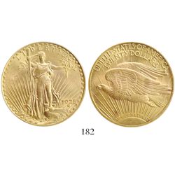 USA (Philadelphia mint), $20 St. Gaudens, 1925, encapsulated PCGS green tag MS63.