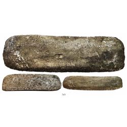 Flat silver ingot from the Atocha (1622), 18 lb 6.96 oz troy, fineness 2340/2400 fine, no Class Fact