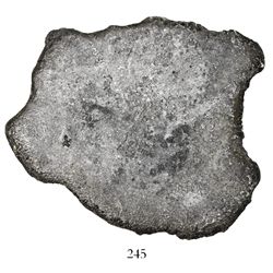 Small silver contraband "splash" ingot from the Concepcion (1641), 134 grams.