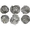 Image 1 : Lot of 3 Lima, Peru, early-pillars-type 4R (1) and 2R (2), Philip II, assayer Rincon.