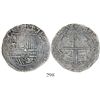 Image 1 : Granada, Spain, cob 4 reales, Philip II, assayer oF to right, double vertical bar for Aragon in shie