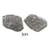 Image 1 : Mexico City, Mexico, cob 1 real, Philip III, assayer not visible, Grade 3, rare denomination for thi