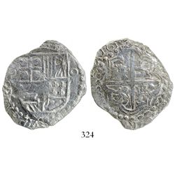 Potosi, Bolivia, cob 8 reales, 1619(T), Grade 2.