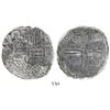 Image 1 : Potosi, Bolivia, cob 8 reales, Philip III, assayer not visible, quadrants of cross transposed, Grade