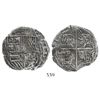 Image 1 : Potosi, Bolivia, cob 4 reales, Philip II, assayer B (5th period), borders of x's, Grade 1.