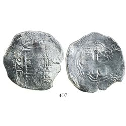 Mexico City, Mexico, cob 8 reales, 1640/39P.