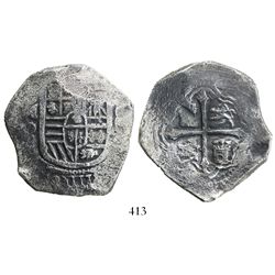 Mexico City, Mexico, cob 8 reales, Philip IV, assayer P.