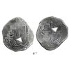Image 1 : Mexico City, Mexico, cob 8 reales, Philip IV, assayer P, with natural triangular bubble-hole.