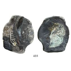 Mexico City, Mexico, cob 8 reales, Philip IV, assayer P, uncleaned.