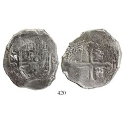 Mexico City, Mexico, cob 8 reales, Philip IV, assayer P.