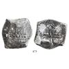 Image 1 : Mexico City, Mexico, cob 8 reales, Philip IV, assayer not visible (P), with canvas imprint on shield