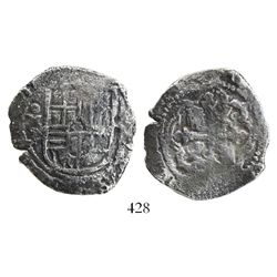 Mexico City, Mexico, cob 4 reales, (16)37P, rare.