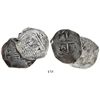 Image 1 : Lot of 2 Mexico City, Mexico, cob 4 reales Philip IV, assayer P.