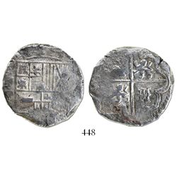 Potosi, Bolivia, cob 8 reales, Philip IV, assayer TR.