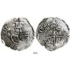 Image 1 : Potosi, Bolivia, cob 8 reales, 1649O/sR (rare), with crowned-dot-F-dot countermark on shield.