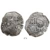 Image 1 : Potosi, Bolivia, cob 8 reales, (165)0O, with two countermarks (crowned-T and crowned-L) on cross, ve