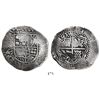 Image 1 : Potosi, Bolivia, cob 8 reales, 1650O, with crowned-L countermark on cross.