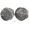 Image 1 : Potosi, Bolivia, cob 8 reales, 165(0)O, with crown-alone countermark on shield.