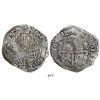 Image 1 : Potosi, Bolivia, cob 8 reales, 1651E/O, with crowned-O countermark on cross.