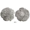 Image 1 : Potosi, Bolivia, cob 4 reales, (1651)O, with crowned-S countermark on cross, rare.