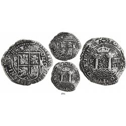 Potosi, Bolivia, cob 8 reales, 1652E Transitional Type I, very rare.