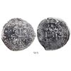 Image 1 : Potosi, Bolivia, cob 8 reales, 1652E post-transitional (transitional Type VIII/B), 1-PH-6 at top.