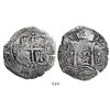 Image 1 : Potosi, Bolivia, cob 8 reales, 1653E, dot-PH-dot at top.