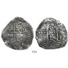 Image 1 : Potosi, Bolivia, cob 8 reales, 1654E, dot-PH-dot at top.