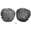 Image 1 : Potosi, Bolivia, cob 4 reales, 1653E, rotated-4 denomination.