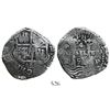 Image 1 : Potosi, Bolivia, cob 4 reales, 1653E, dot-PH-dot at top.