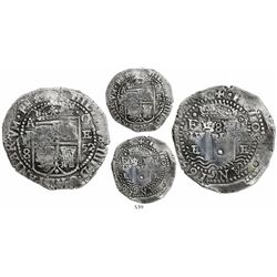 Potosi, Bolivia, cob 8 reales, 1652E transitional Type III, rare.
