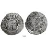 Image 1 : Potosi, Bolivia, cob 8 reales, 1652E post-transitional (transitional Type VIII/B), 1-PH-6 at top.