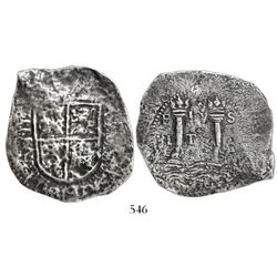 Cartagena, Colombia, cob 8 reales, 16(55)S, extremely rare.