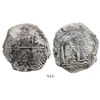 Image 1 : Potosi, Bolivia, cob 8 reales, 1656E, PH at top.