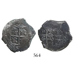 Potosi, Bolivia, cob 2 reales, 1659E.