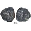 Image 1 : Potosi, Bolivia, cob 1 real, 1656E, rare denomination for this provenance.