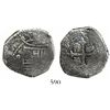 Image 1 : Mexico City, Mexico, cob 4 reales, (1)681(?)(L), with canvas impression on reverse.