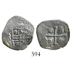 Mexico City, Mexico, cob 1 real, Philip IV, assayer P, scarce denomination for this wreck.