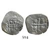Image 1 : Mexico City, Mexico, cob 1 real, Philip IV, assayer P, scarce denomination for this wreck.