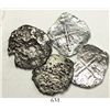Image 1 : Lot of 4 Mexico City, Mexico, cob 4 reales, Philip III(?), assayers not visible, ex-Frank Sedwick.