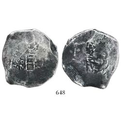 Mexico City, Mexico, cob 8 reales, 1724(D), very rare (Louis I), ex-Prior.