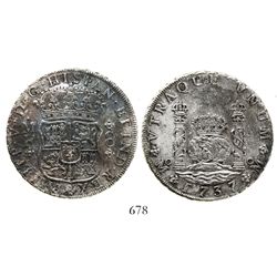 Mexico City, Mexico, pillar 8 reales, Philip V, 1737MF.