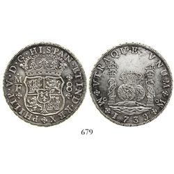 Mexico City, Mexico, pillar 8 reales, Philip V, 1739MF.