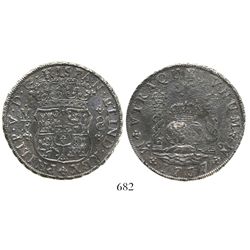 Mexico City, Mexico, pillar 8 reales, Philip V, 1737MF.