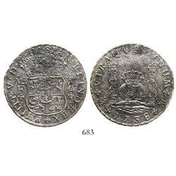 Mexico City, Mexico, pillar 8 reales, Philip V, 1738MF.