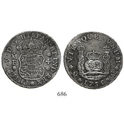 Mexico City, Mexico, pillar 4 reales, Philip V, 1735MF.