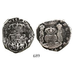 Guatemala, cob 4 reales, (17)34J.