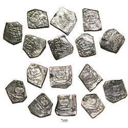 Lot of 8 Guatemala cob 4 reales, 1739J.